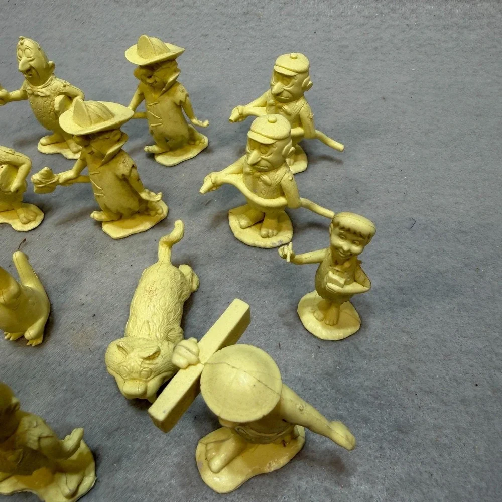 Vintage 1961 Flintstones Marx Playset 14 Figure Lot Replacement Pieces